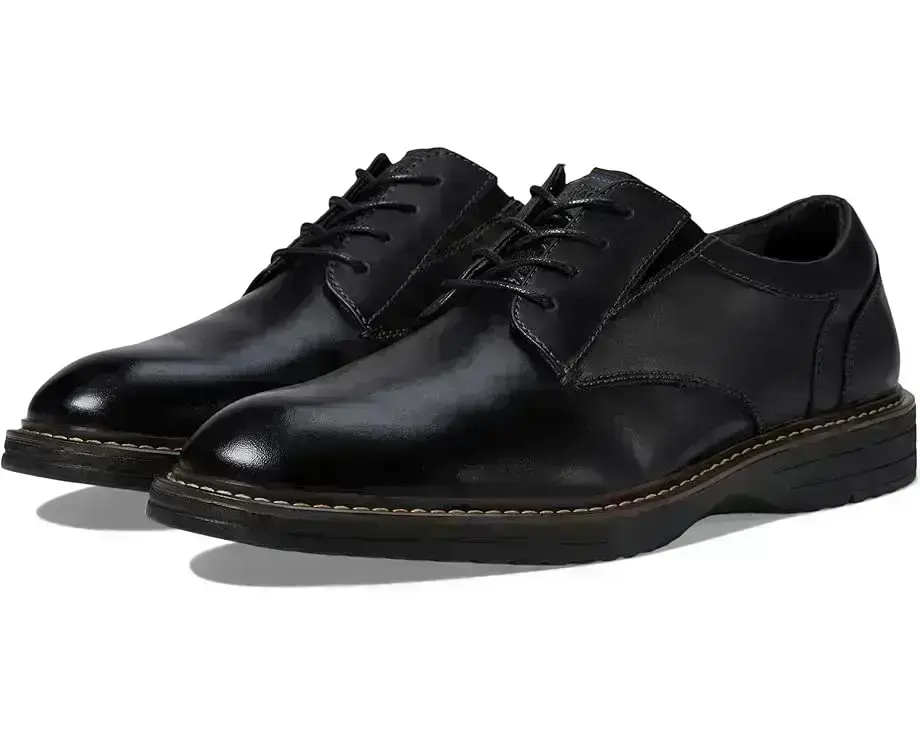 Men's Nunn Bush Griff Plain Toe Oxford Lightweight and Comfortable for All Occasions Leather Lace Up