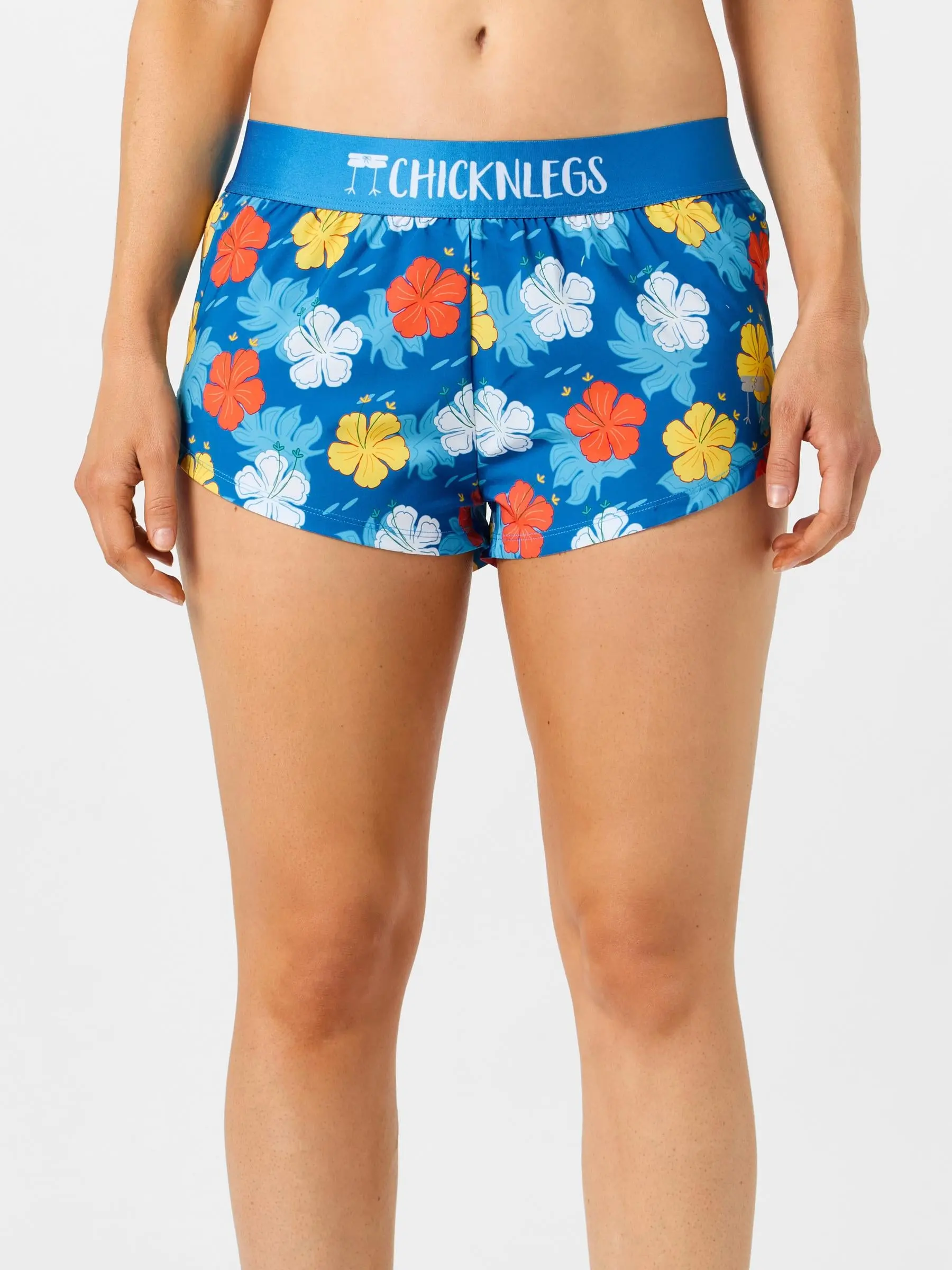 ChicknLegs Women's Hawaiian 1.5" Split Shorts