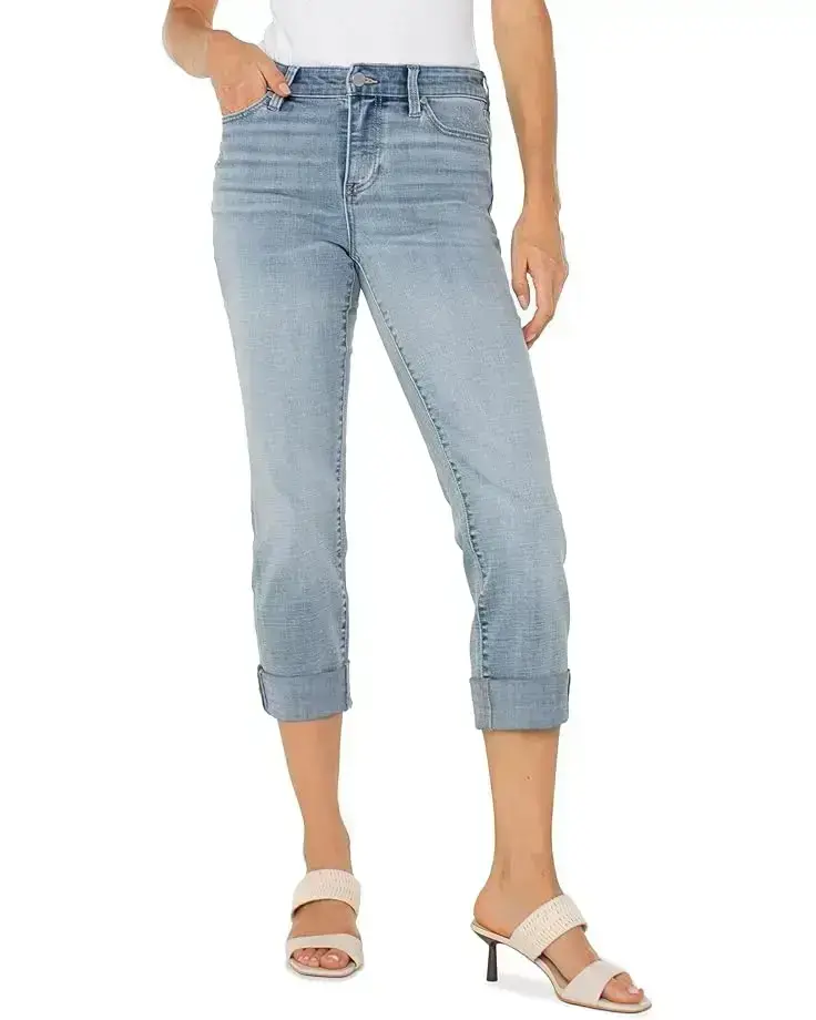Women's Liverpool Los Angeles Charlie Crop Wide Rolled Cuff Jean 24in Inseam