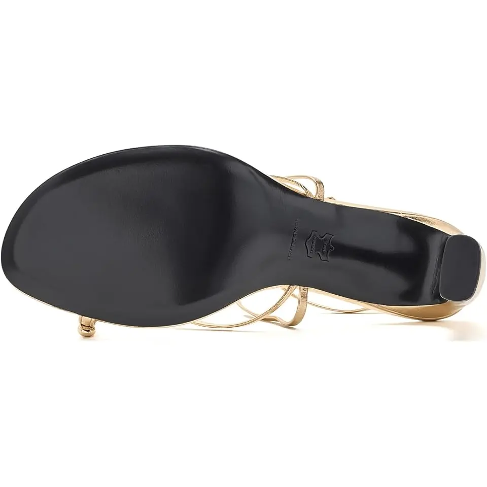 Pierced Strappy Heels Sandals 65mm