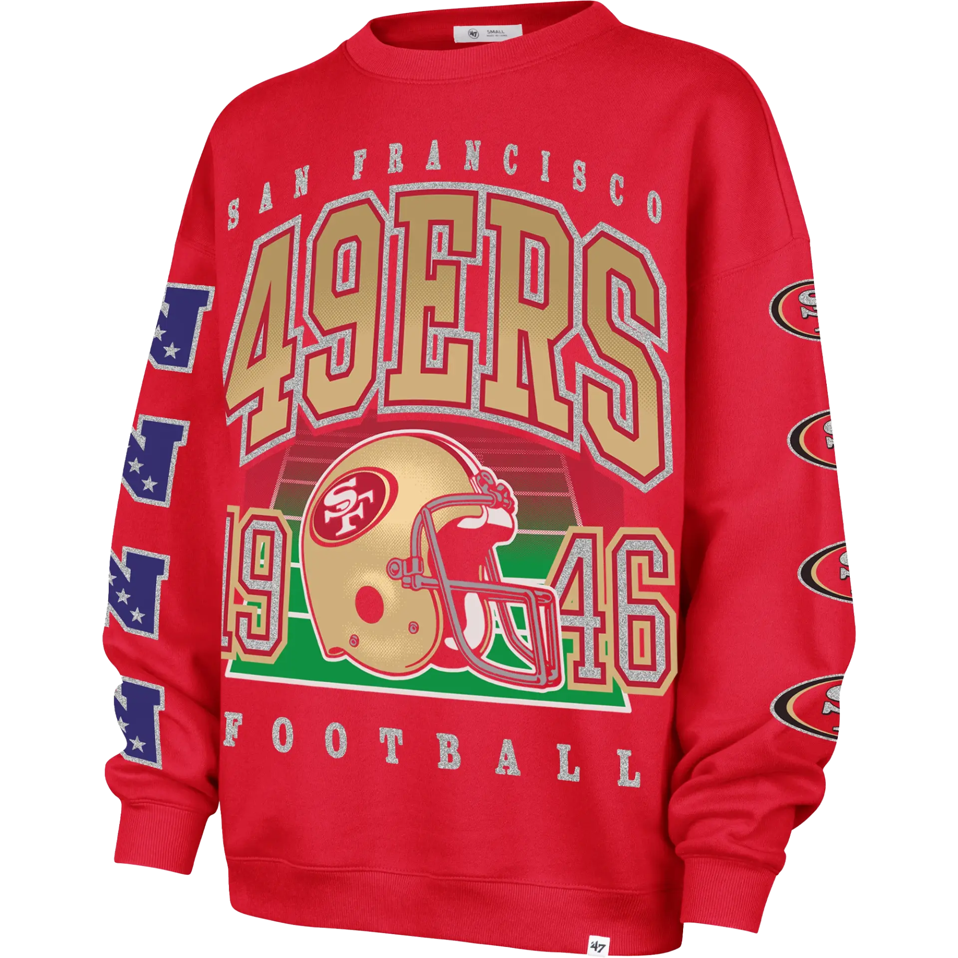Women's 49ers Go Big Oversized Crew