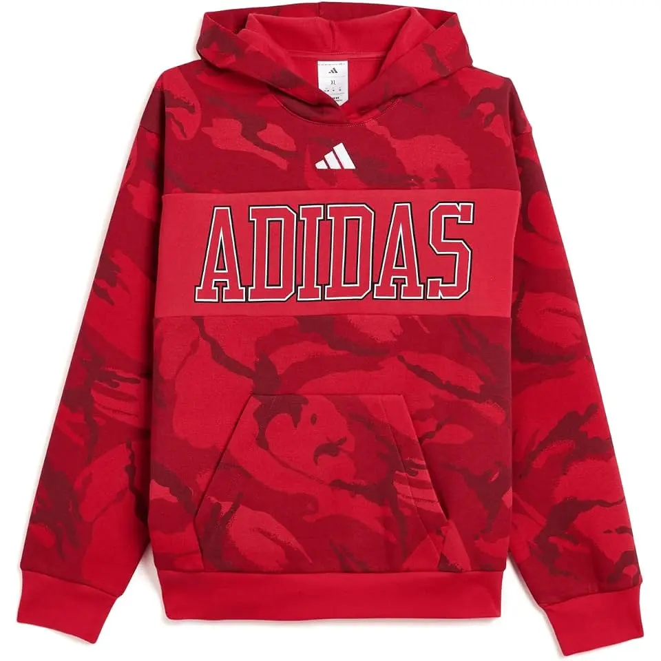AOP Color-Block Halftone Camo Hooded Pullover (Big Kid)
