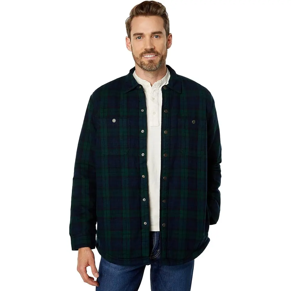 Sherpa Lined Scotch Plaid Shirt Long Sleeve Regular
