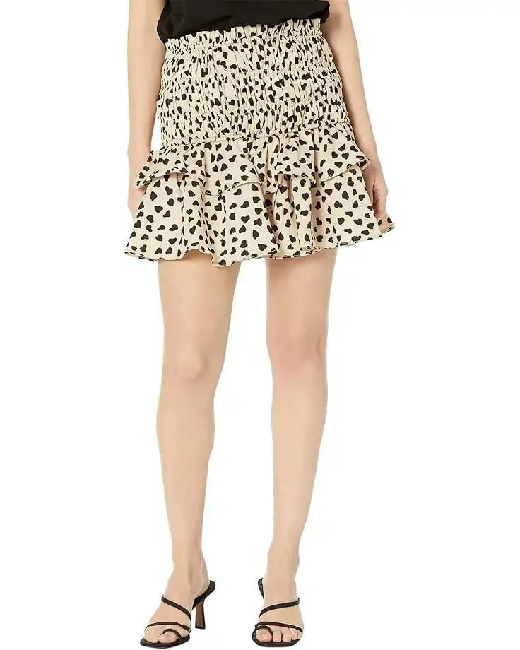 Women's English Factory Dotted Smocked Skirt