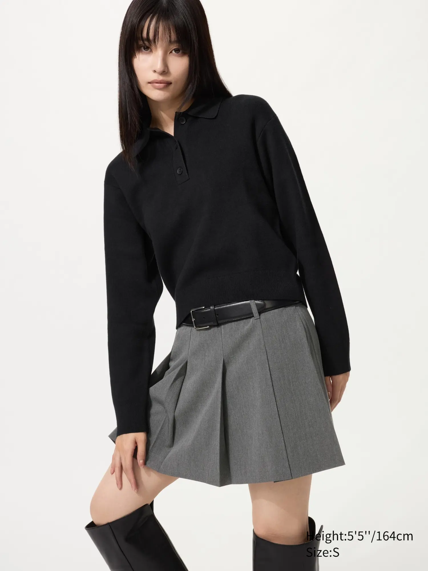 Smooth Cotton Polo Sweater