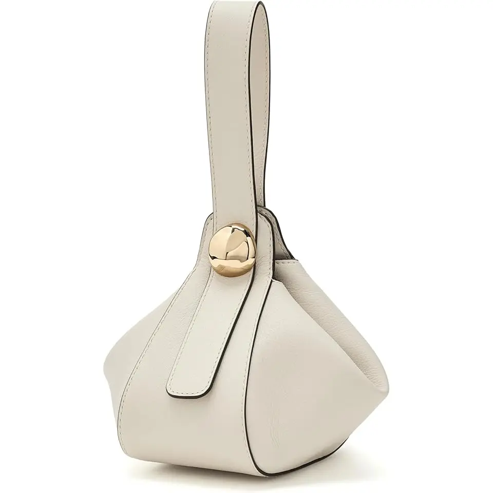 The Sculpted Metal Wristlet Bag