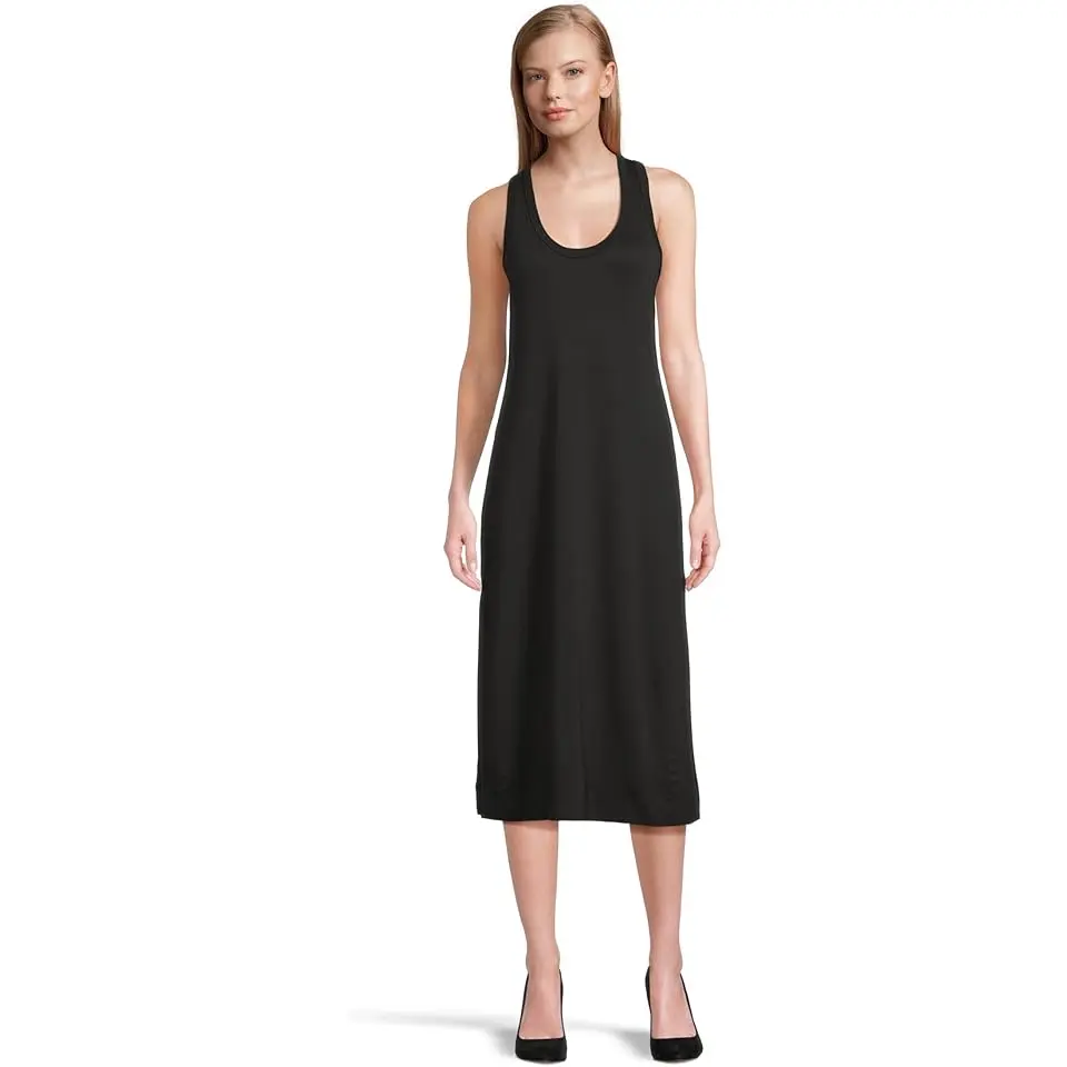 Drapey Ponte Sleeveless Midi Dress