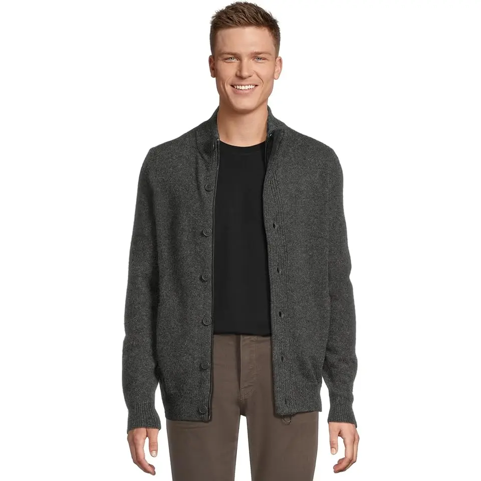 Essential Patch Zip Through Knitted Jumper