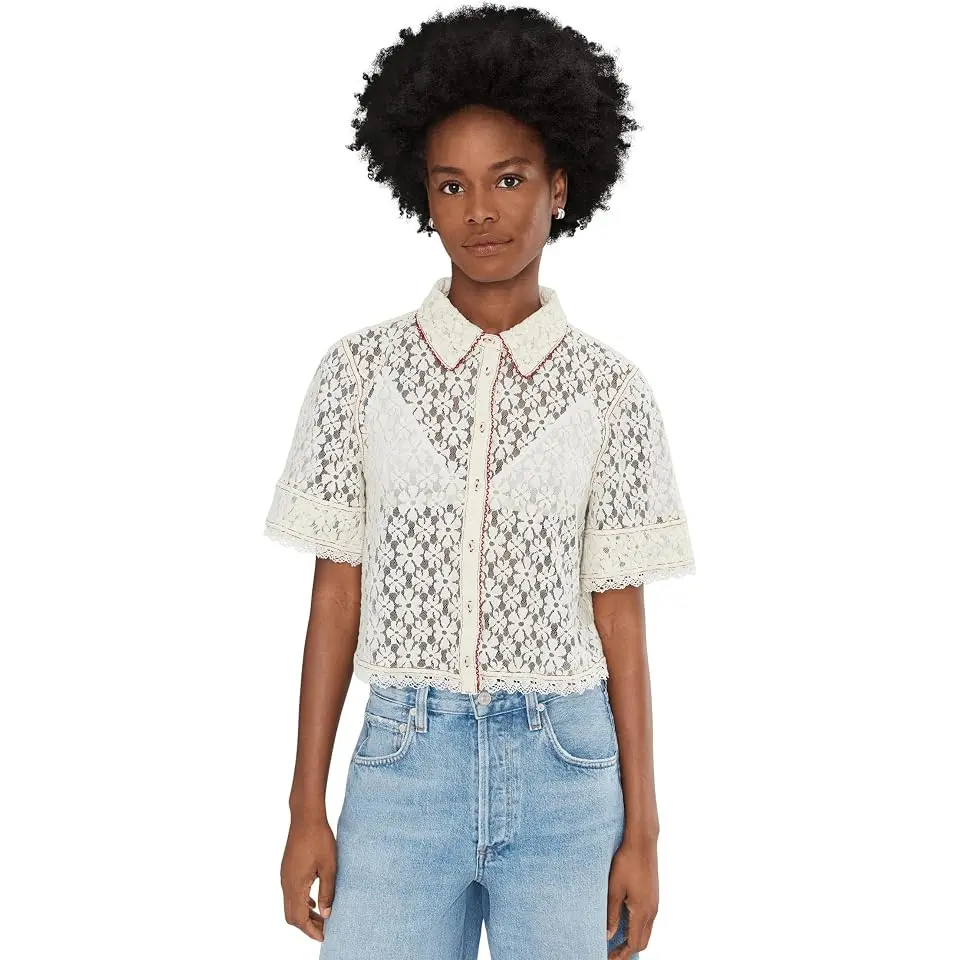 Mannie Lace Button-Down