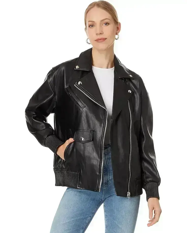 Vegan Leather Moto Jacket