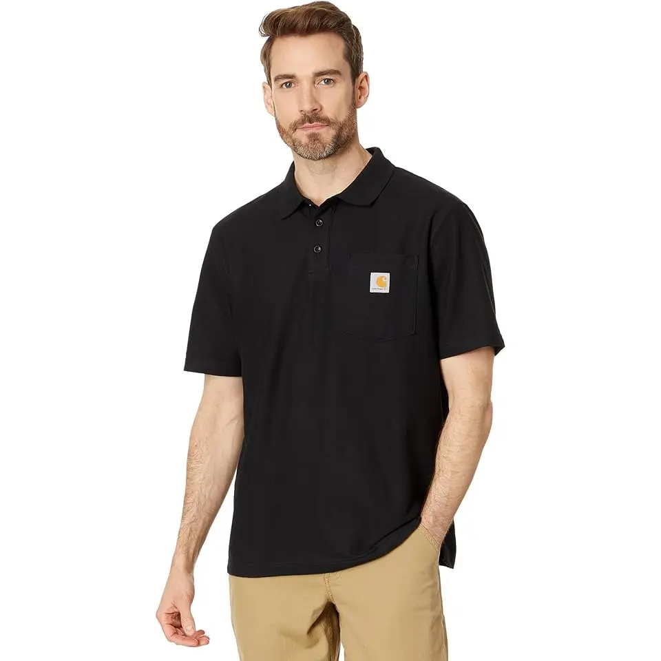 Loose Fit Midweight Short Sleeve Pocket Polo