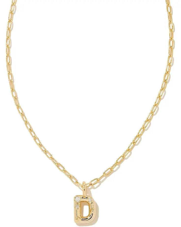 Women's Kendra Scott Crystal Letter Short Pendant Necklace