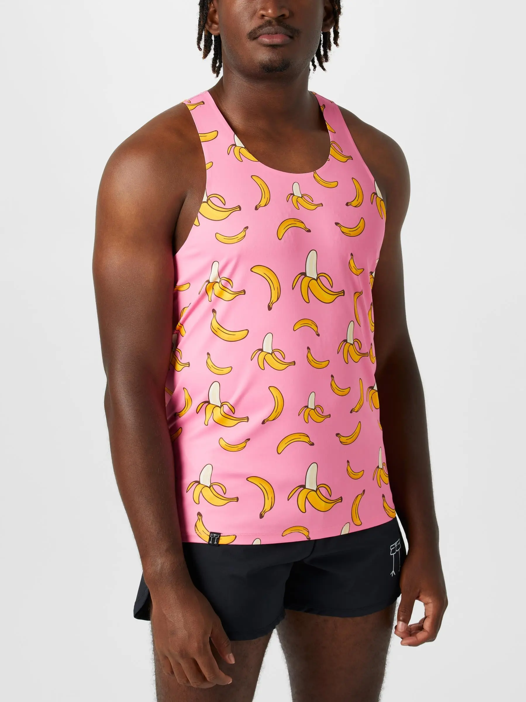 ChicknLegs Men's Pink Bananas Performance Singlet