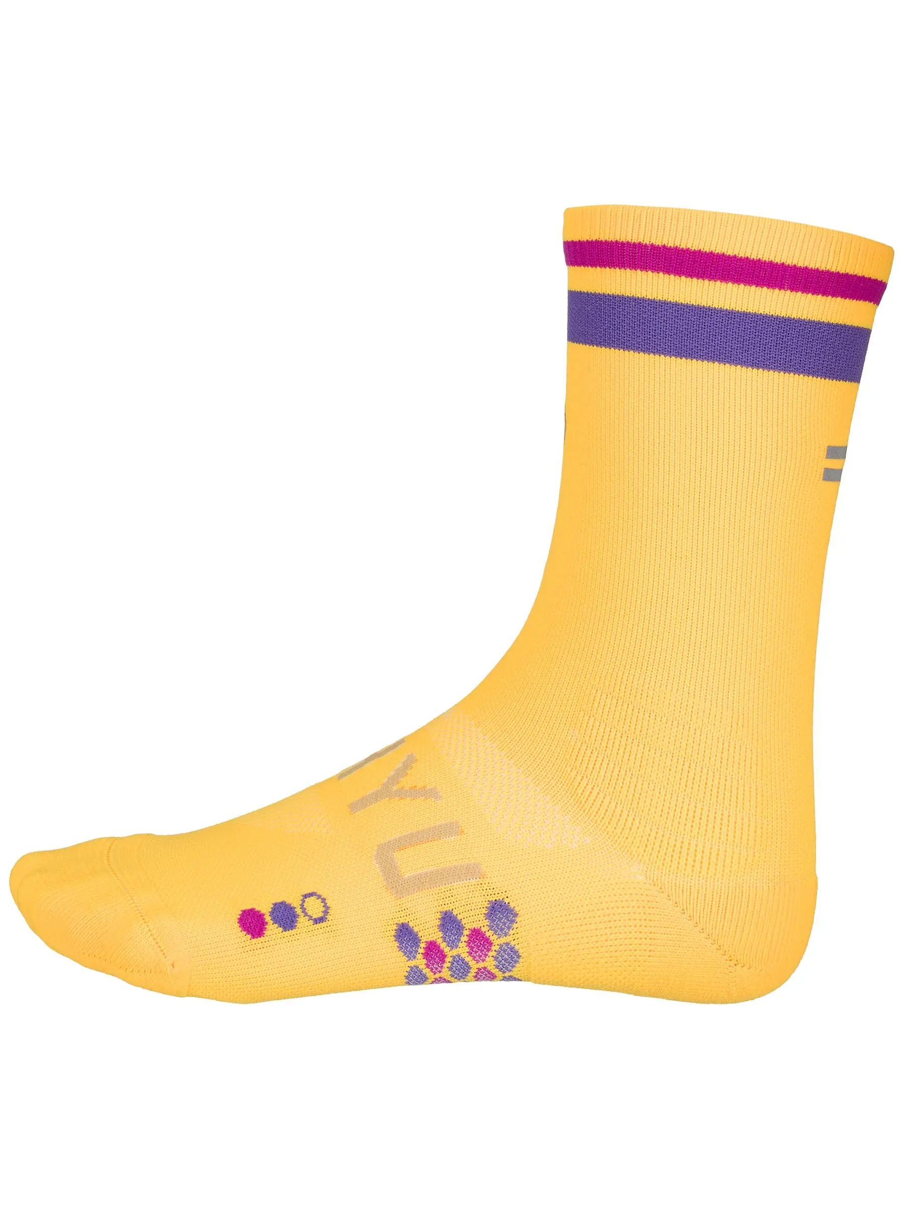 SHYU Racing Crew Socks Amber/Eggplant/Claret
