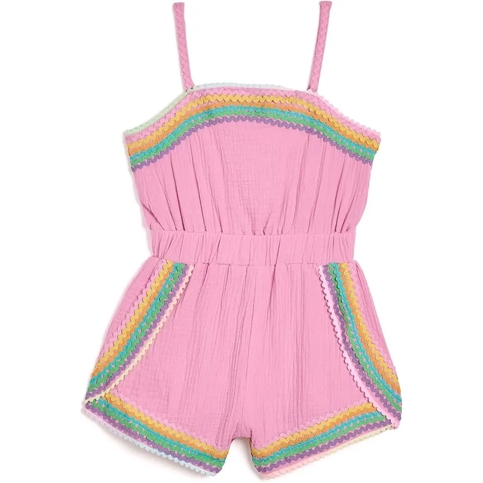 Pink Rainbow Summer Romper (Toddler/Little Kid/Big Kid)