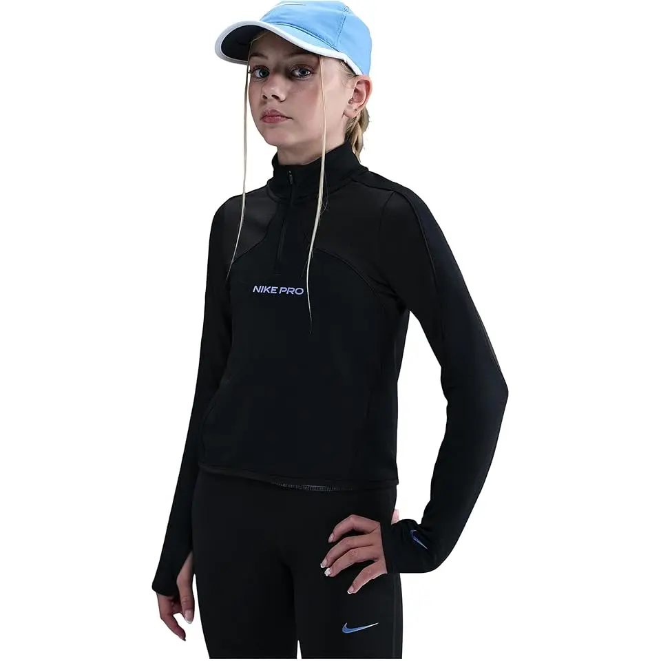 Pro Therma-FIT 1/2-Zip Long Sleeve Top (Little Kid/Big Kid)