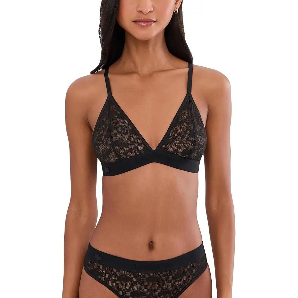 Logo Lace Triangle Bralette