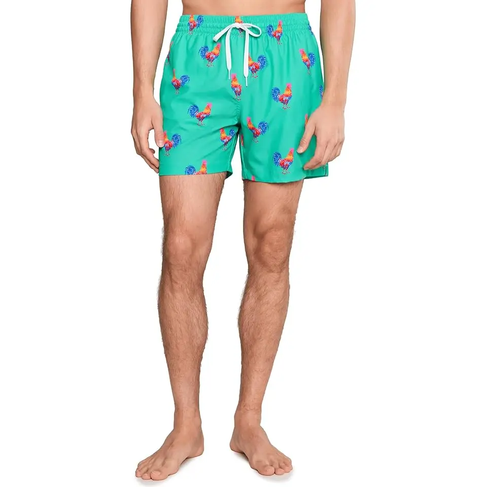 The Cockadoodle Doozies Teal 5.5" (Classic Lined Swim Trunks)