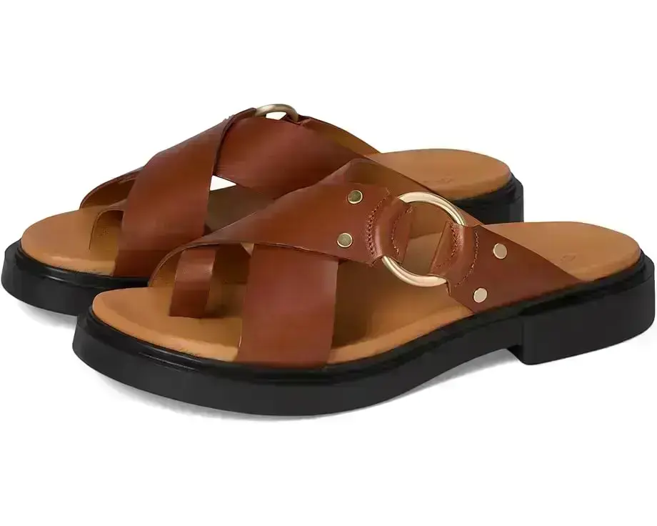 Women's ECCO Seoul Toe Post Ring Ornament Slide Sandals