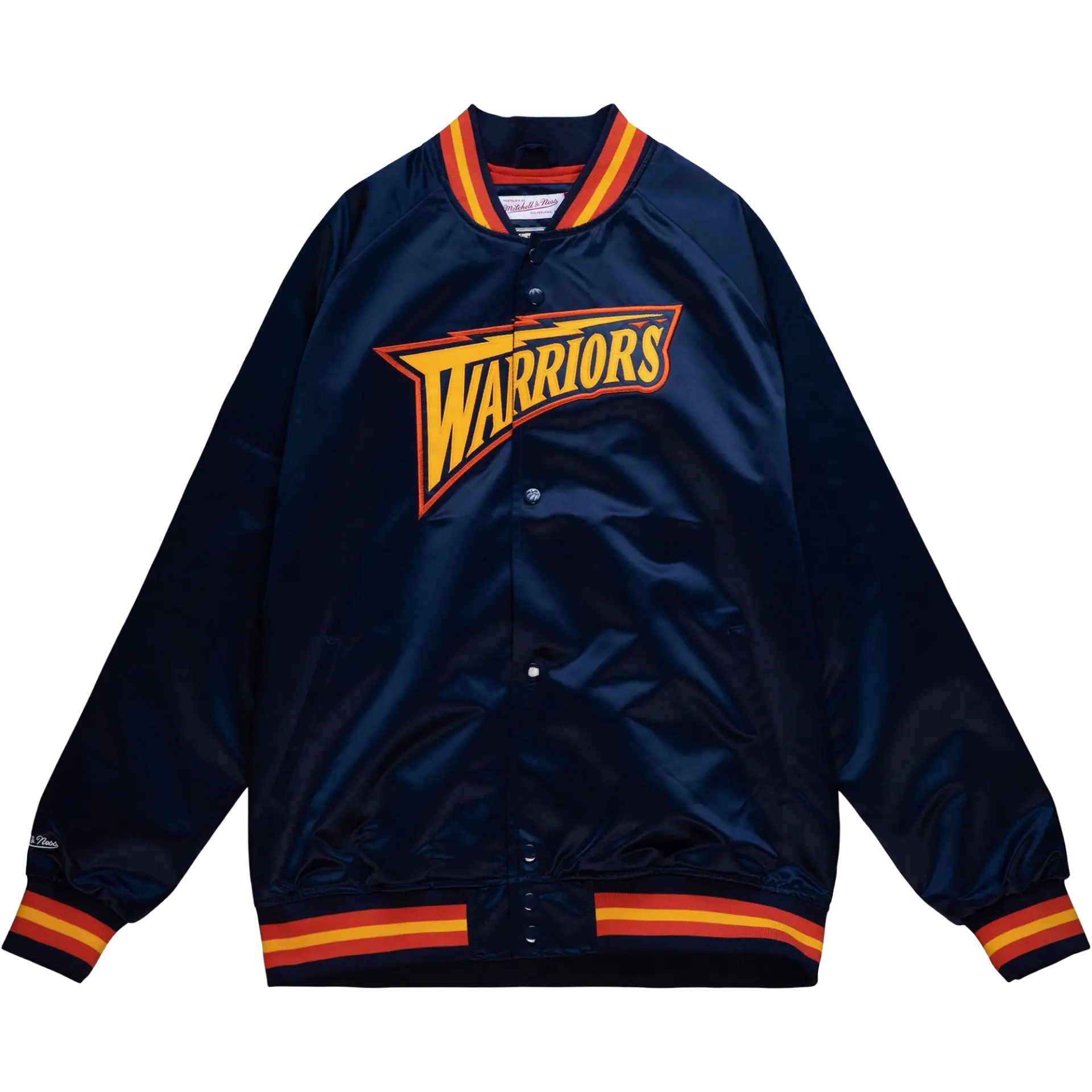Men's Warriors Lightweight Satin Vintage Logo Jacket