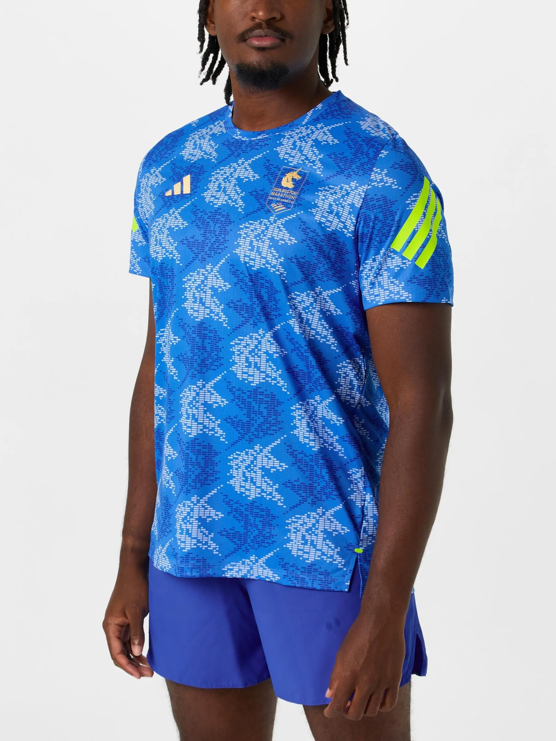 adidas Men's Boston Marathon 2026 Short Sleeve Print