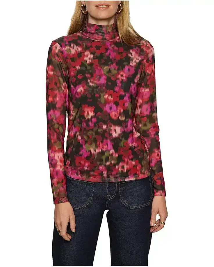 Women's Sanctuary Long Sleeve Mesh Mock