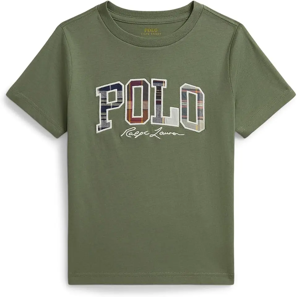 Madras-Logo Cotton Jersey Tee (Toddler/Little Kid)