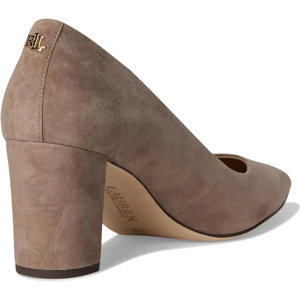 Lanette Suede Block-Heel Pumps