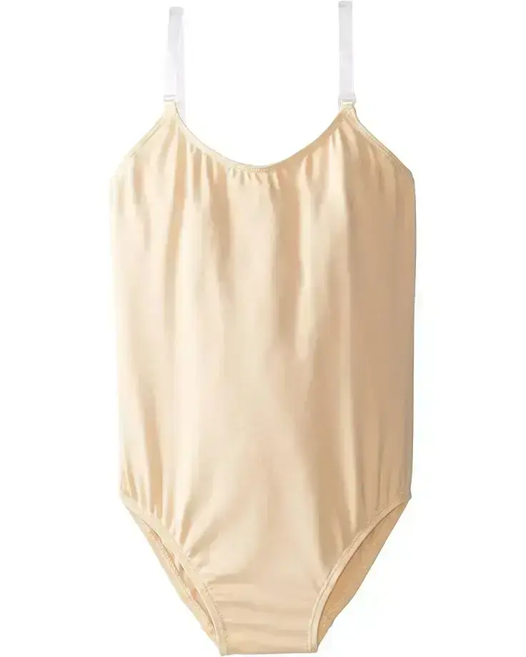 Camisole Leotard w/ Clear Transition Straps - Girls - Size Child Intermediate, Nude