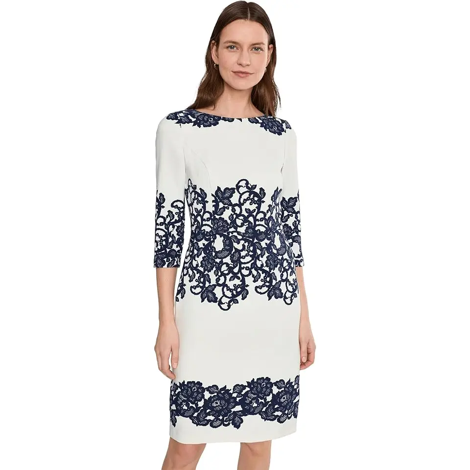 Scroll Lace Short Dress