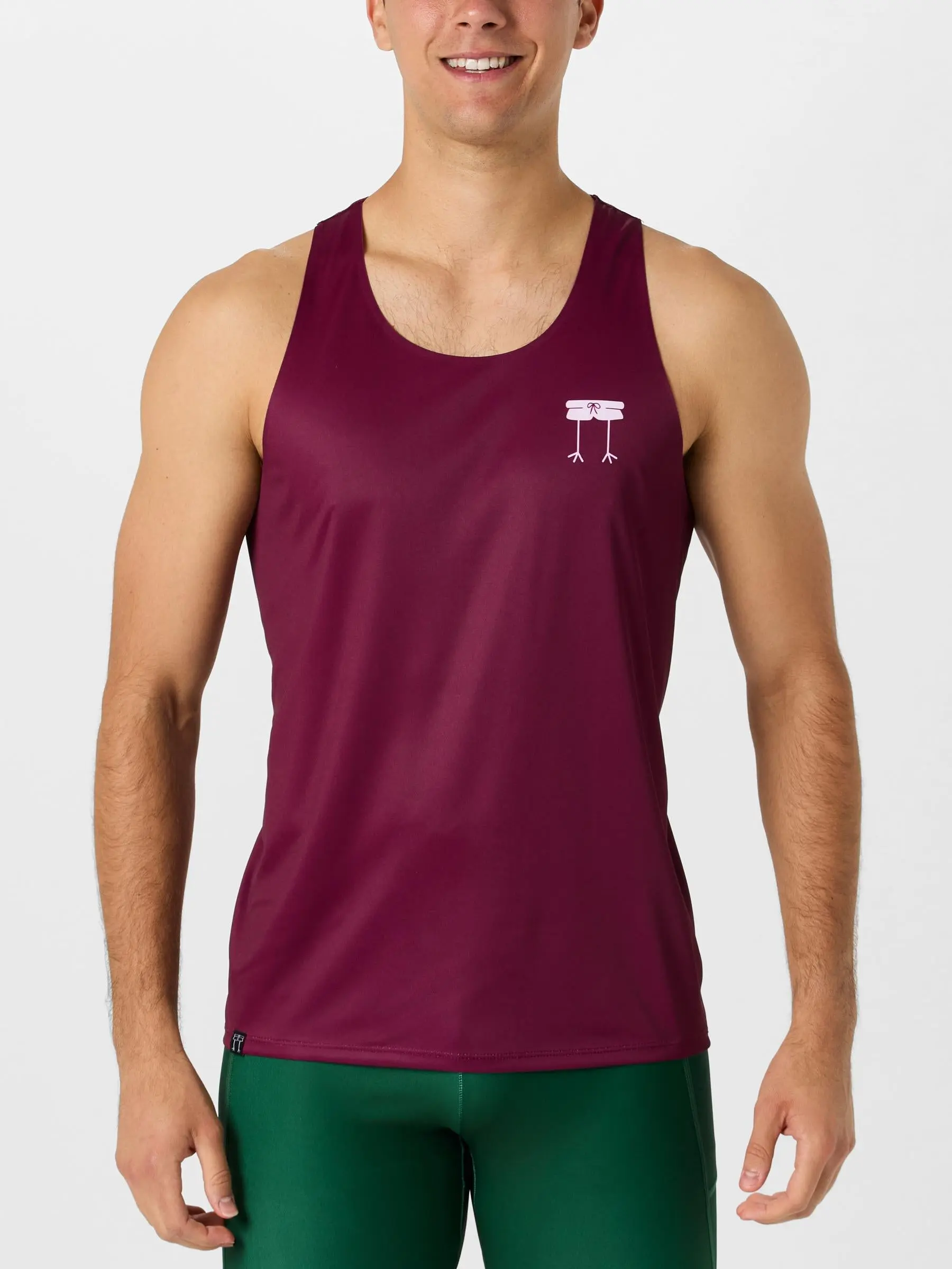 ChicknLegs Men's Maroon Performance Singlet