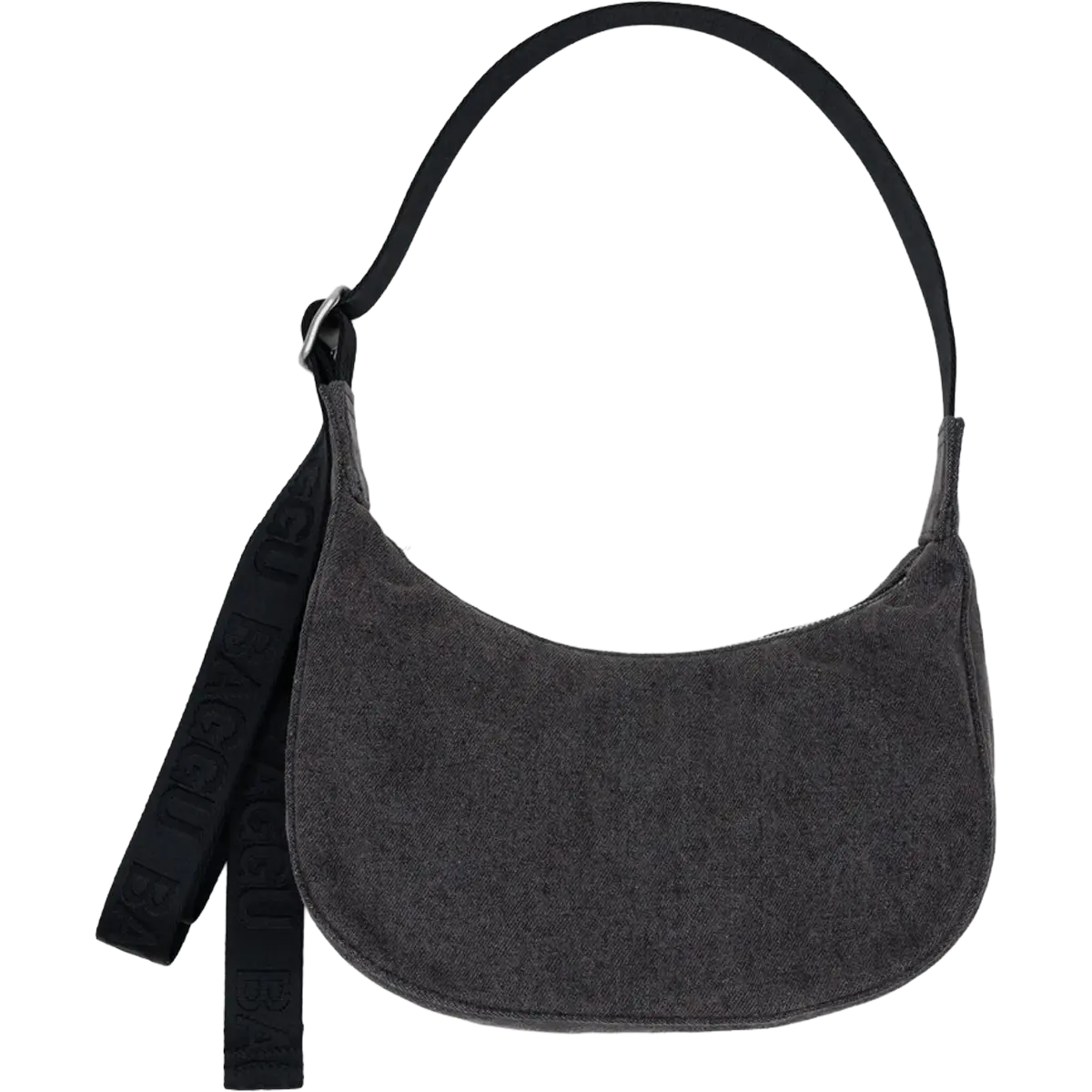 Small Denim Crescent Bag