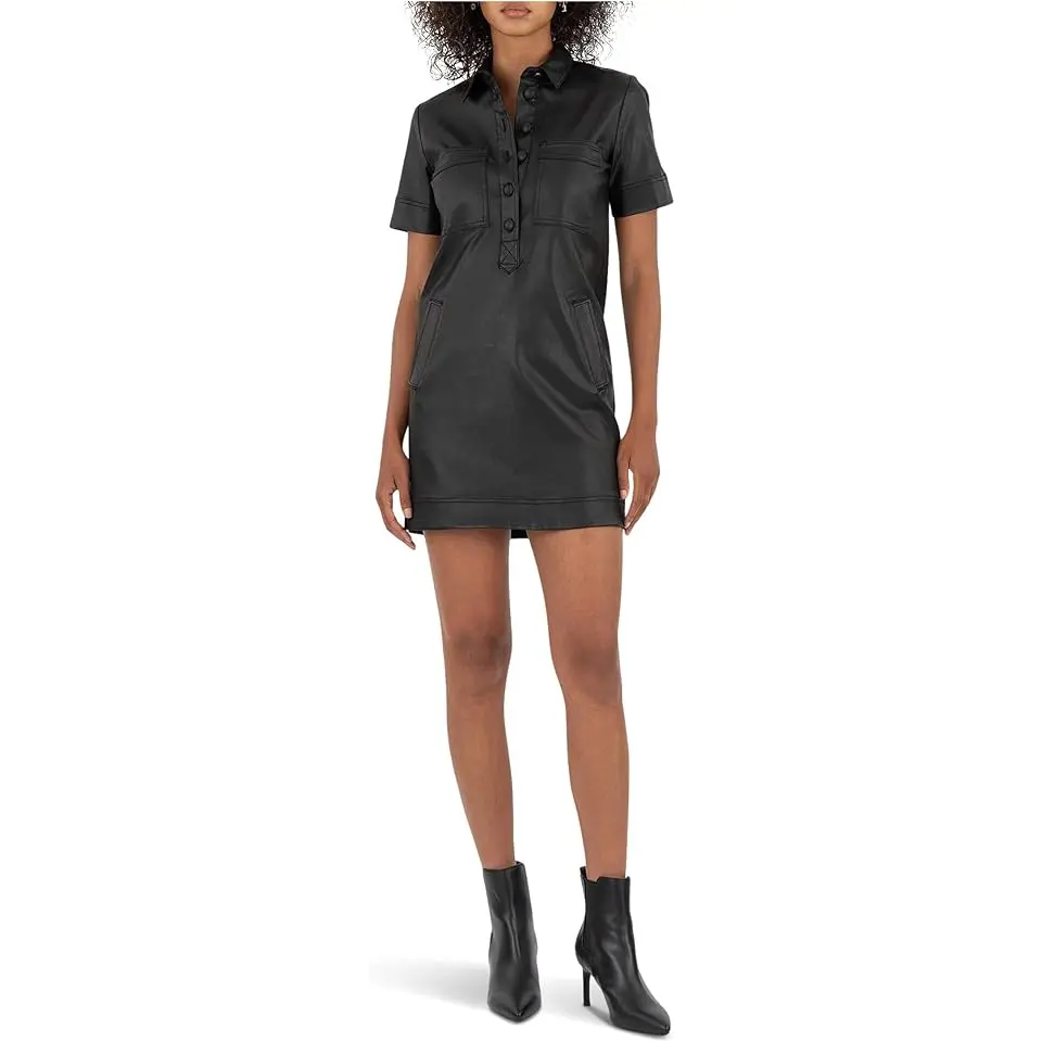 Tatiana-Dress w/ Placket and Pockets Welts