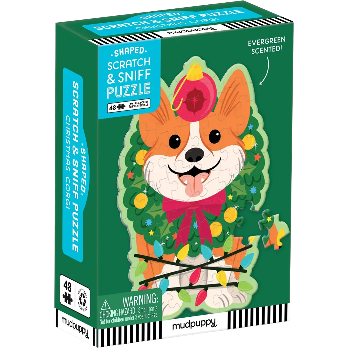 Christmas Corgi 48 Piece Scratch & Sniff Puzzle