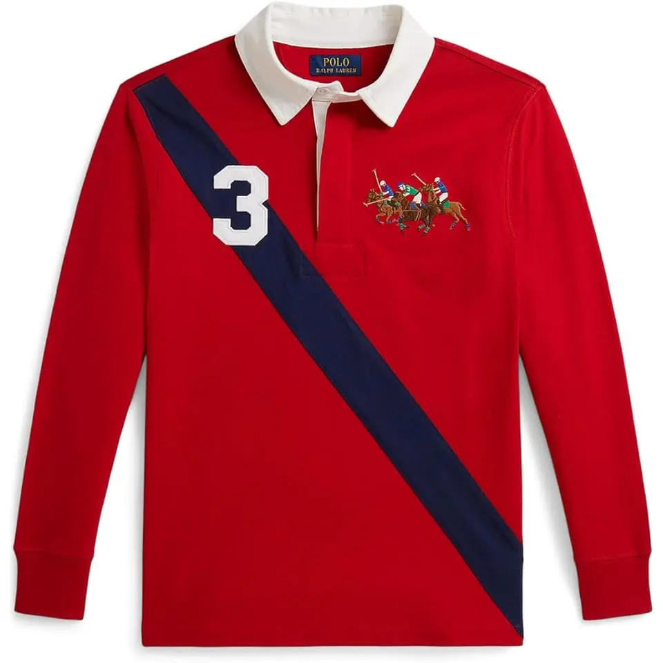 Triple-Pony Cotton Rugby Shirt (Big Kid)