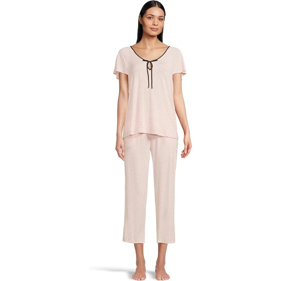 Short Sleeve Cropped PJ Set