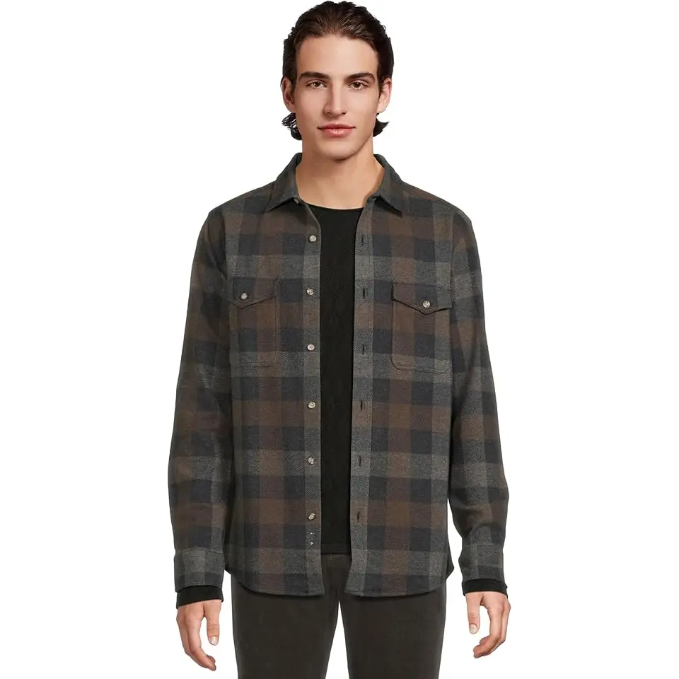 Brushed Button-Front Knit