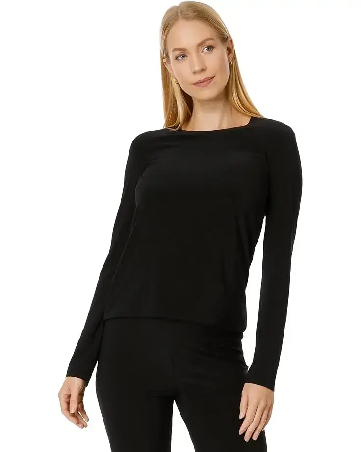 Women's Norma Kamali Long Sleeve Crew Top