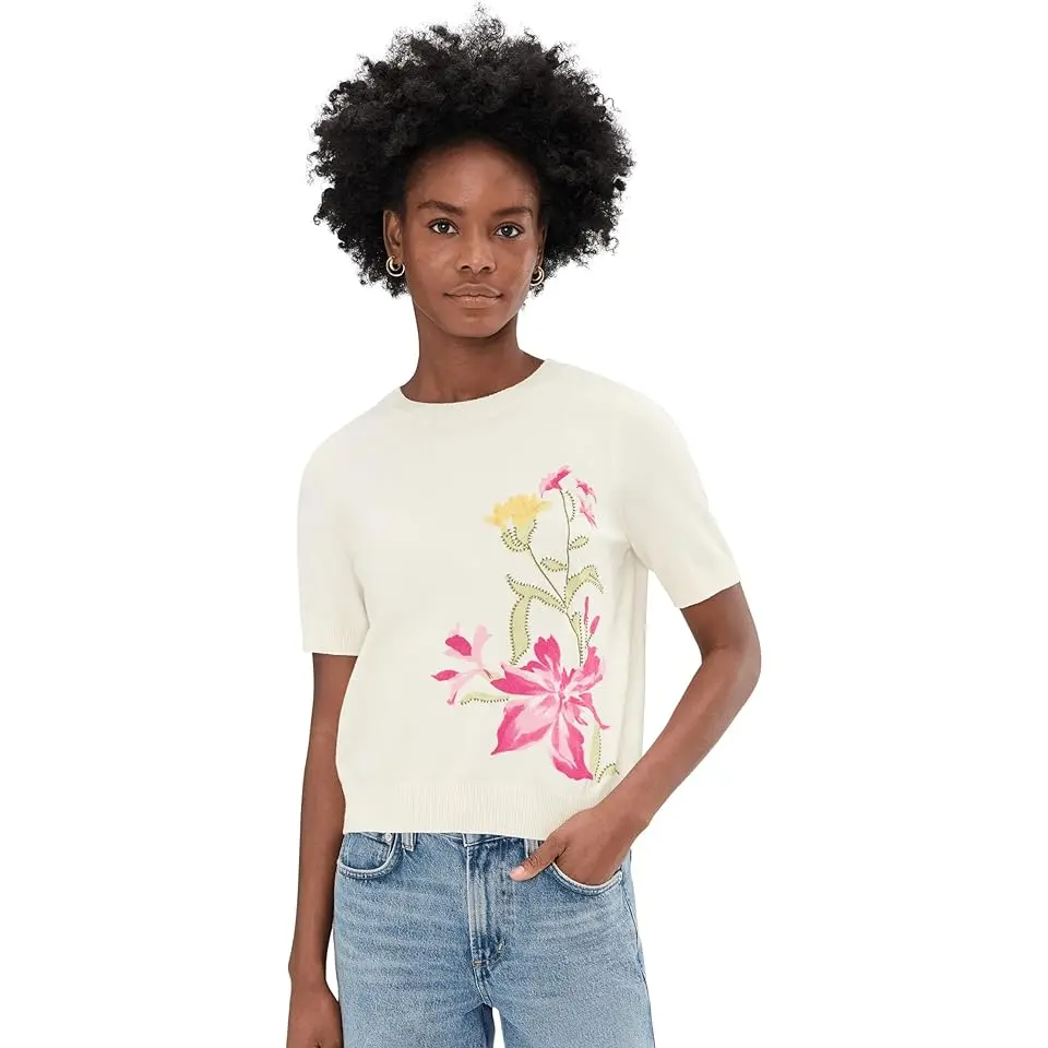 Placed Print Crew Neck