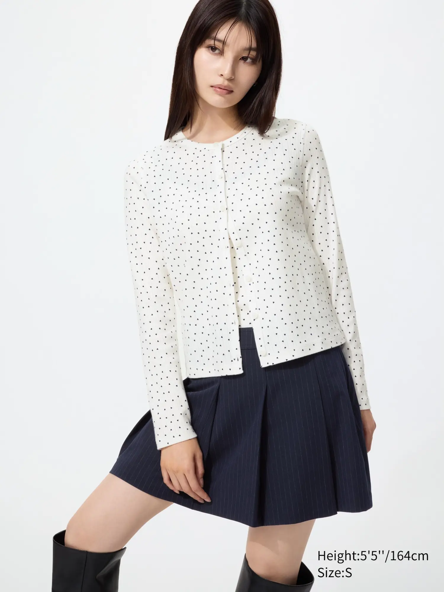 Pointelle Cardigan | Heart
