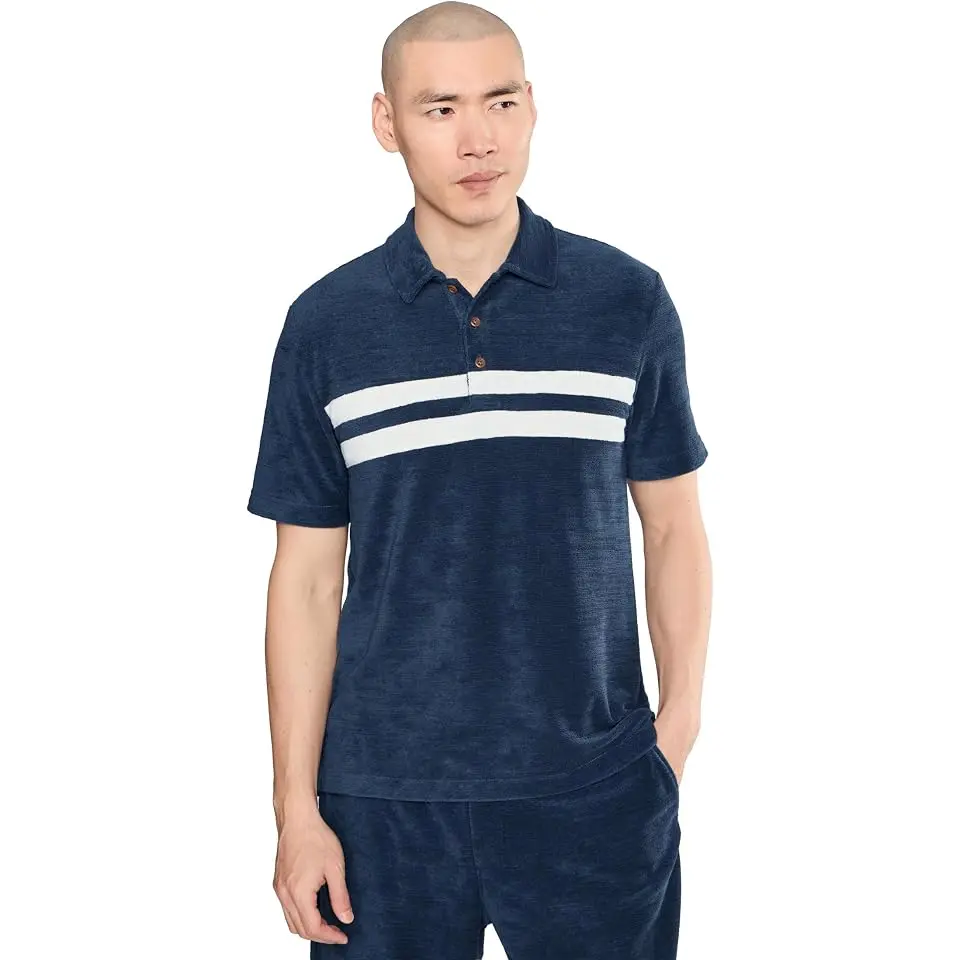 Cabana Towel Terry Surf Stripe Polo