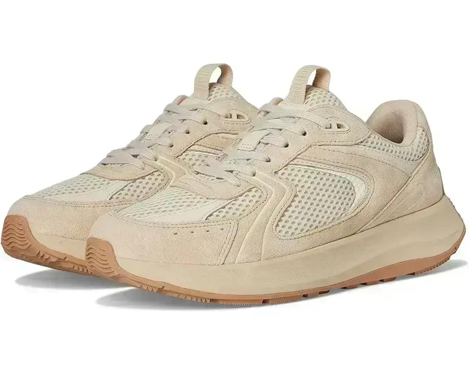 F-Mode Flow Suede/Mesh/Leather Flatform Sneakers