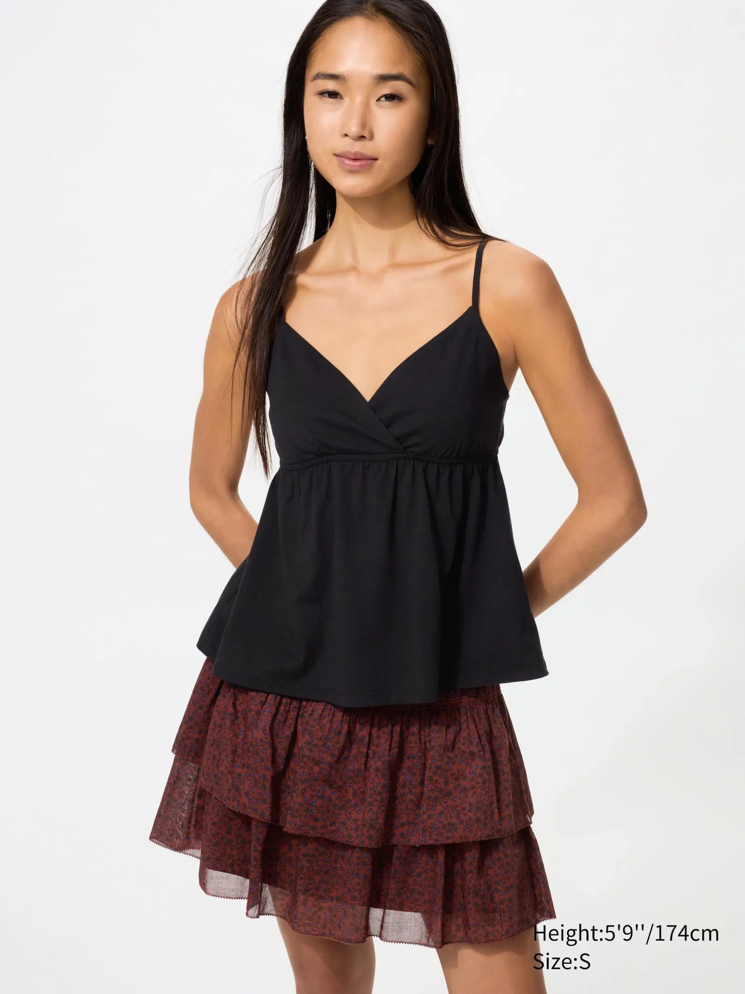 Women's Shirring Volume Frill Mini Skirt
