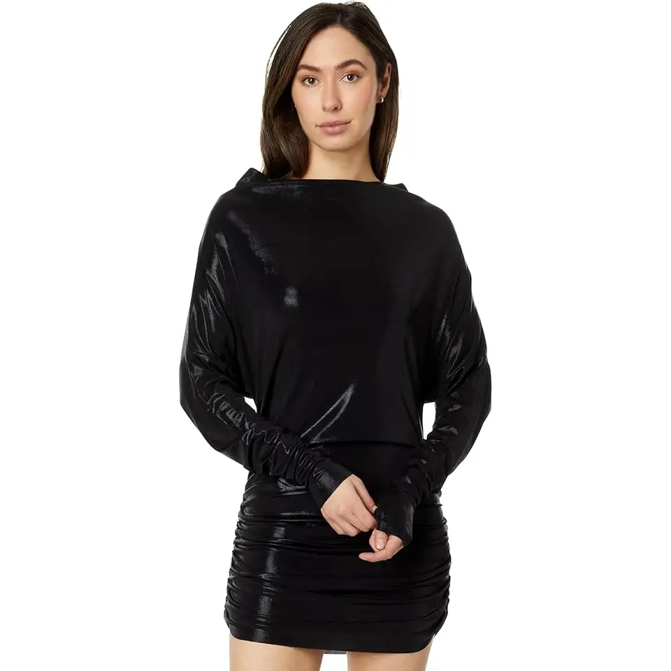 All In One Shirred Bottom Mini Dress