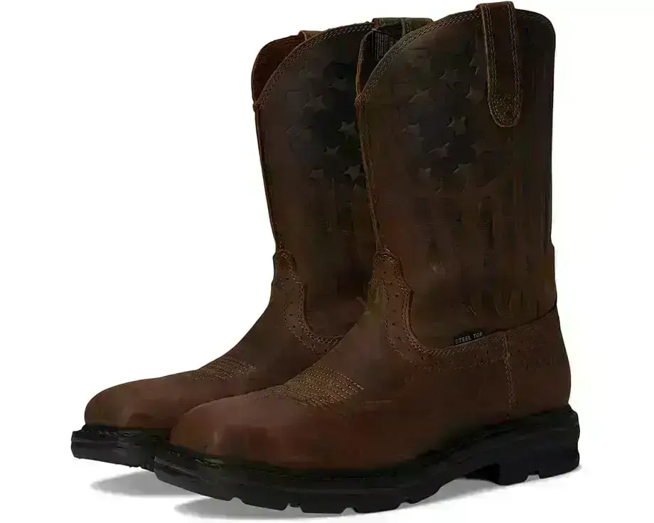 Men's Ariat Sierra Shock Shield Patriot Steel Toe Work Boots