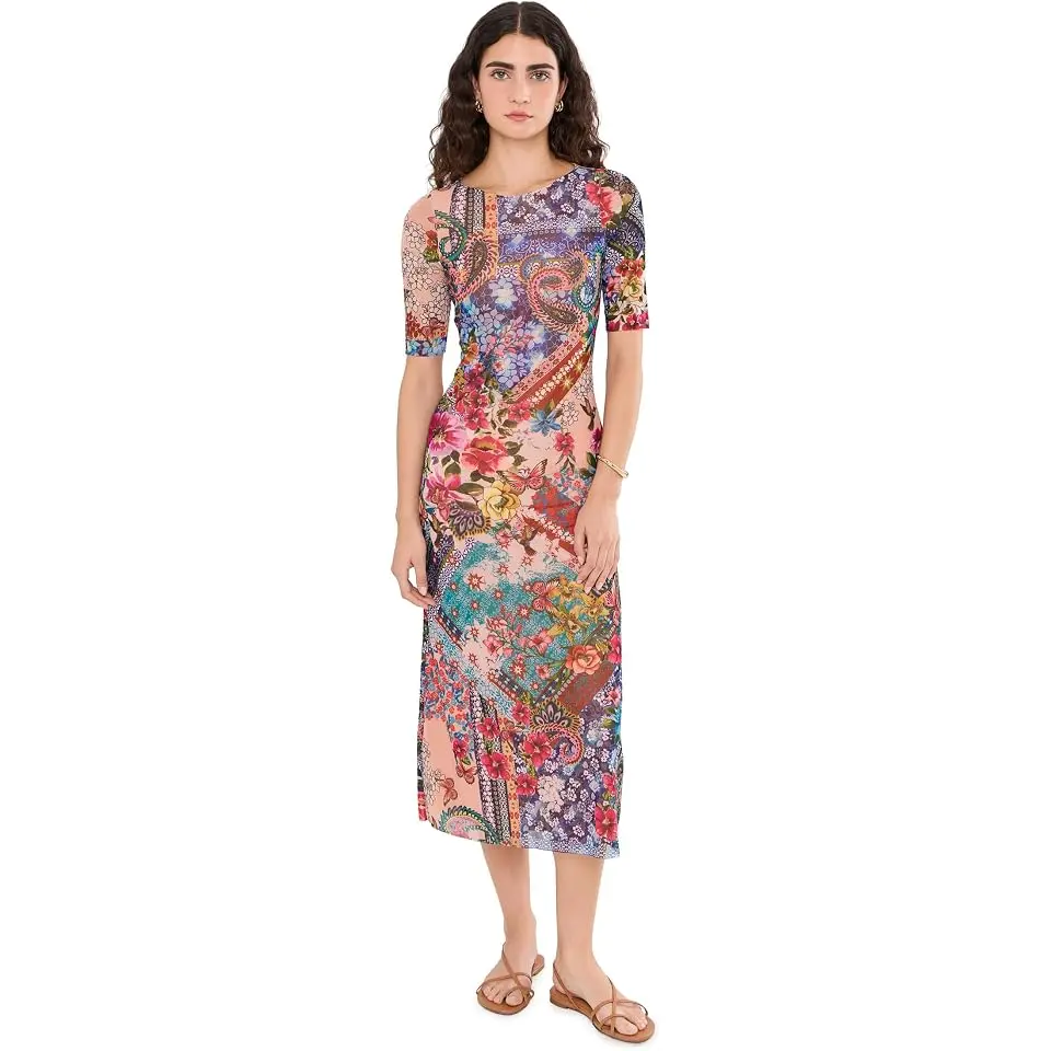 Astrid Mesh Midi Dress