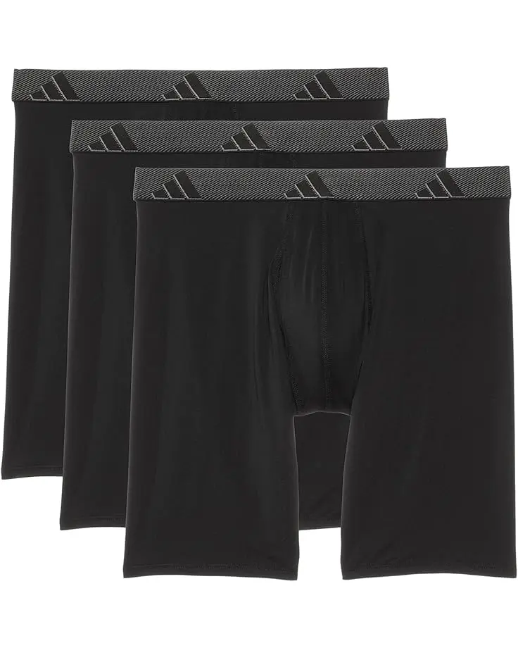 Athletic Fit Microfiber Long Boxer Brief Underwear 3-Pack