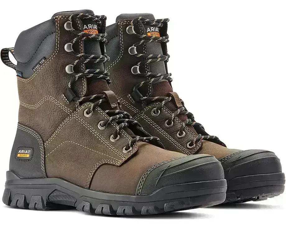 Men's Ariat Treadfast 8" Waterproof Steel Toe Work Boots
