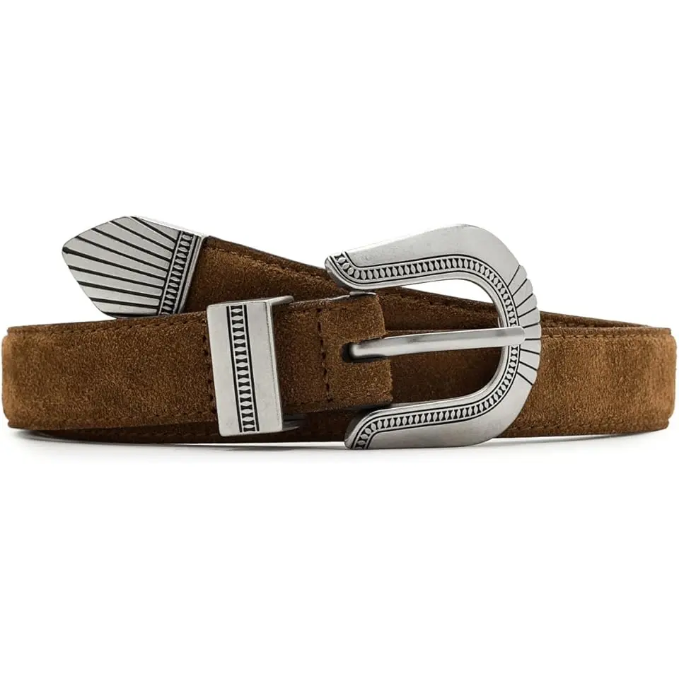 Western-Buckle Belt in Suede