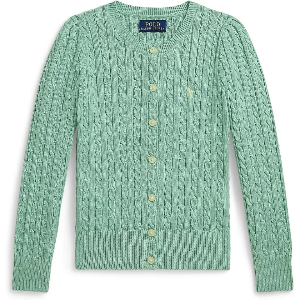 Cable Knit Cotton Cardigan (Toddler/Little Kid)